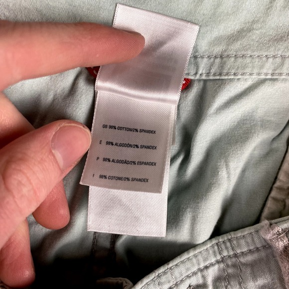 The North Face Pants Womens 8 Teal Capri Lightweight Cotton Hike Outdoor Cinch - Picture 7 of 9